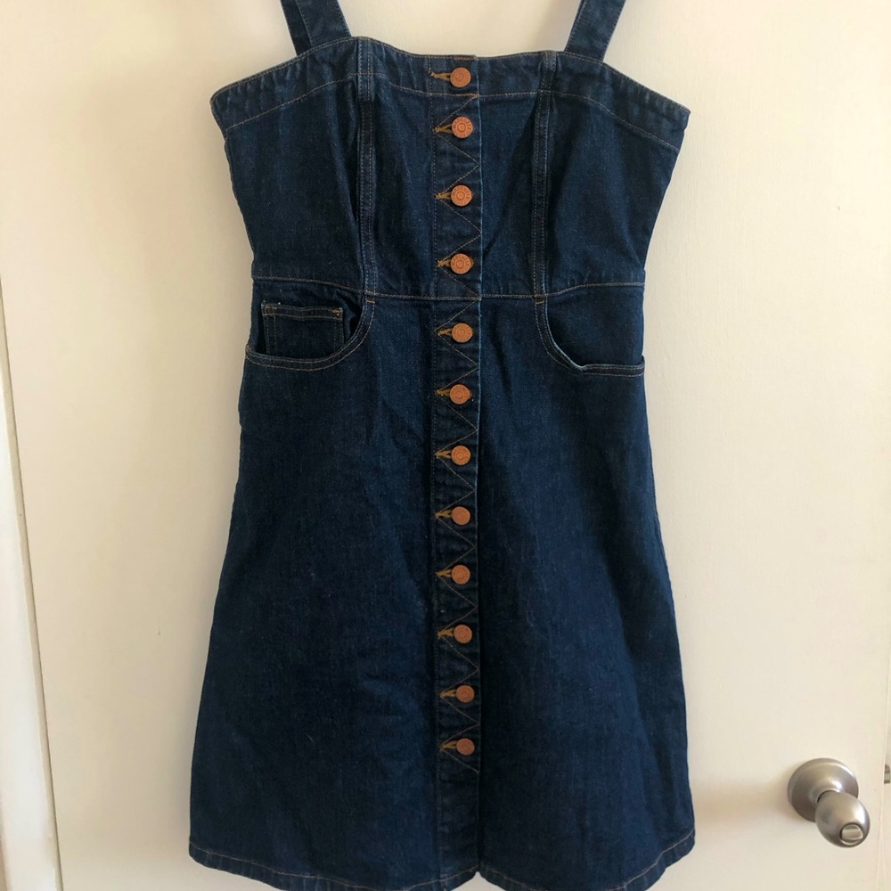 Madewell button front denim dress